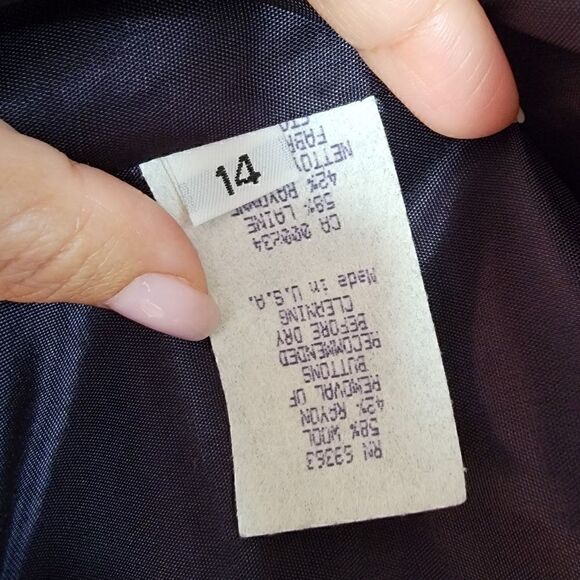 Vintage Plaid/Gold Bottons Blazer 14 - Picture 9 of 9